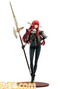 『メタファー』ヒュルケンベルグがフィギュアに。流麗な赤髪、衣装の革の質感などにこだわった逸品。アトラスDショップの特典はB2タペストリー