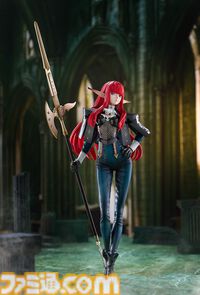 『メタファー』ヒュルケンベルグがフィギュアに。流麗な赤髪、衣装の革の質感などにこだわった逸品。アトラスDショップの特典はB2タペストリー