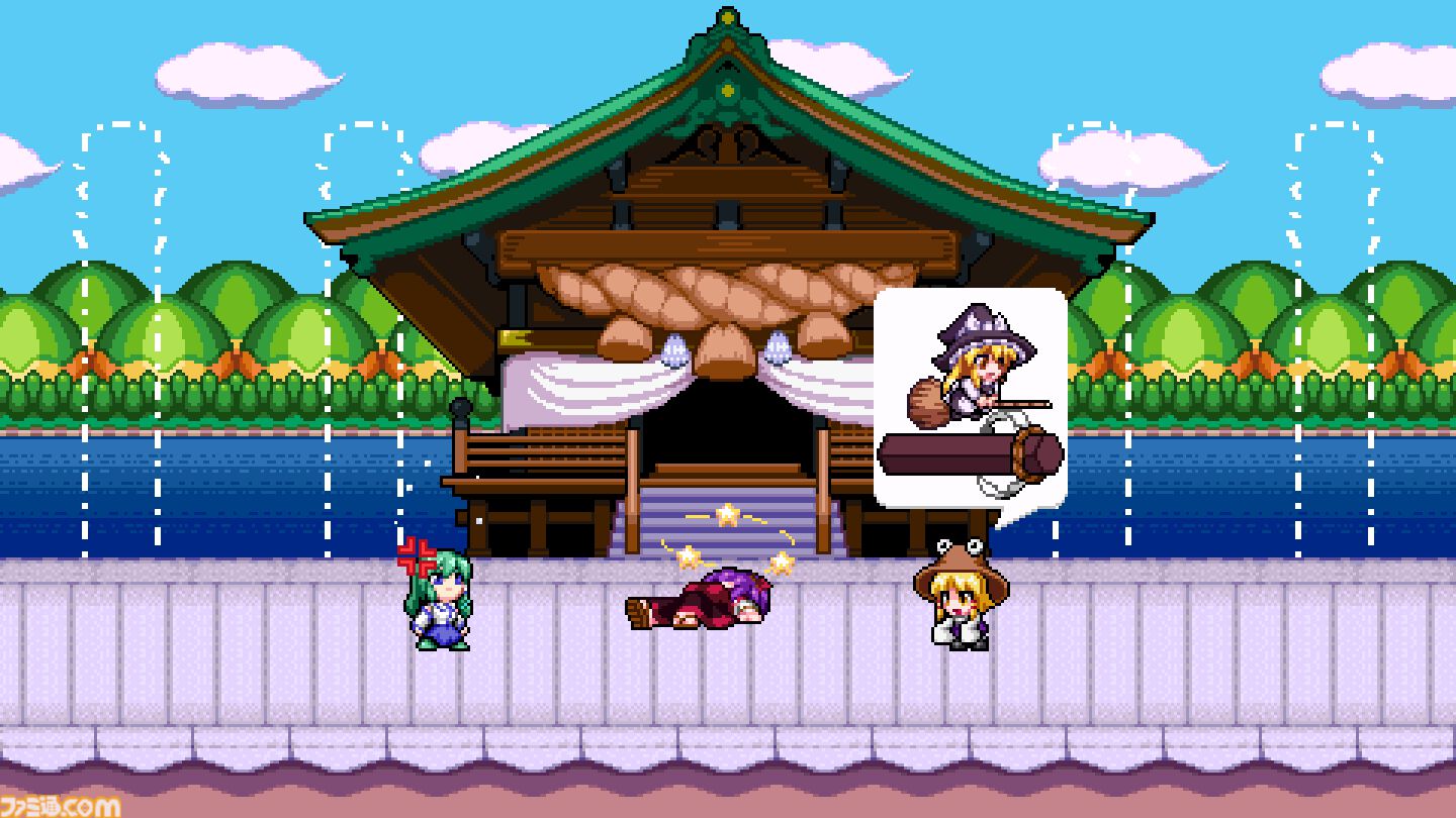 『東風谷早苗の神風とともに』妖怪吸って奪った力で戦うカービィ風ドット絵2Dアクション、Steamにて7月11日配信。新たなトレーラー＆情報も公開
