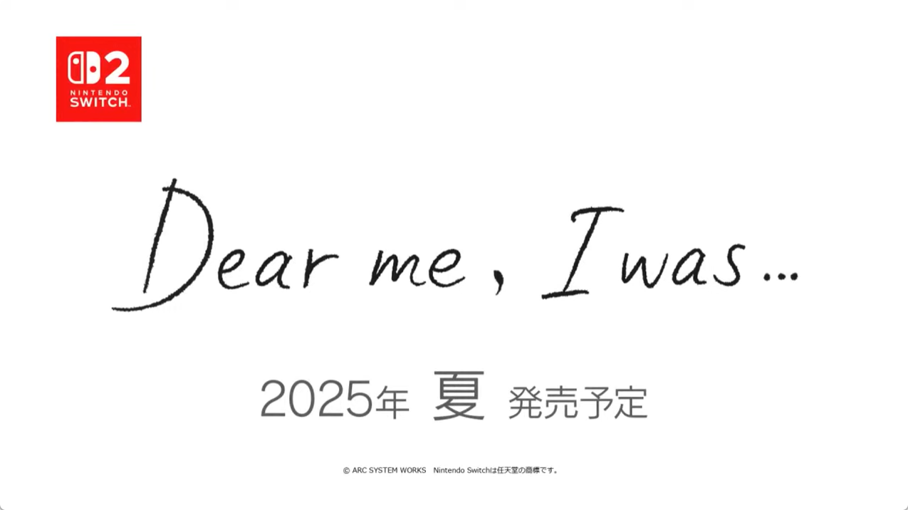 『Dear me, I was...』アークシステムワークスからNintendo Switch2専用の完全新作が発表。インタラクティブアドベンチャー【ARC SYSTEM WORKS Showcase】