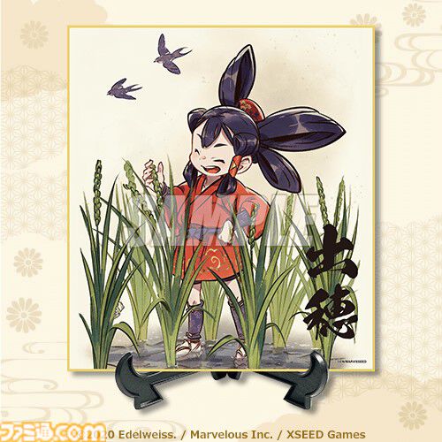 『天穂のサクナヒメ』オンラインくじが5月21日に発売。掛け軸タペストリーやおにぎり型缶バッジなど、和を基調とした商品を展開。サクナヒメのさまざまな表情にも注目