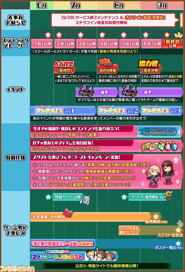 『スクールガールストライカーズ2』11年続いたRPGがグランドフィナーレ。2025年9月のサービス終了後、オフライン版を予定
