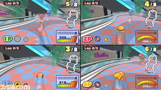 『SUSHI vs BURGER レース』“ウマさ”の頂点を決める異色のグルメレースバトルがSwitch＆Steamで開幕。最大4人でのオフライン対戦にも対応