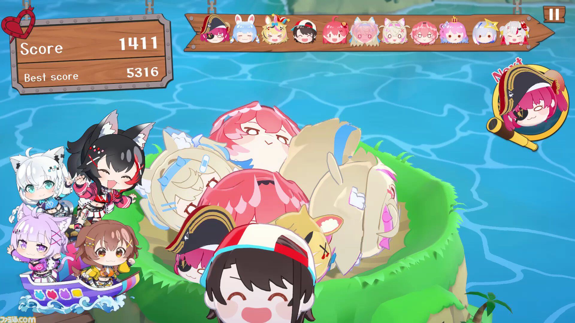 『ホロライブお宝マウンテン』白上フブキらゲーマーズ4人が実況キャラとして登場。BGM『We are GAMERS !!!!』、特製OPを追加するアプデが配信