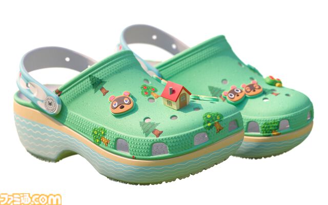 『どうぶつの森』コラボクロックスが8月27日に発売。とたけけ、しずえさん、リンゴの木などかわいいジビッツチャームも多数登場