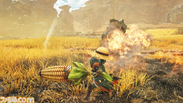 『モンハンワイルズ』トウモロコシ型ガンランス“砲モロコシ”が7月23日登場。よりリアルに、そしてツヤツヤになって『サンブレイク』から続投