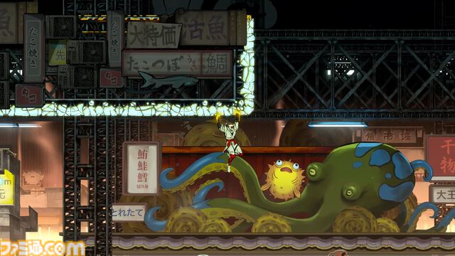 『SHINOBI 復讐の斬撃』新ステージ“魚市場”公開。動く巨大タコ看板やコンテナを飛び移りながら戦うダイナミックな忍者バトル