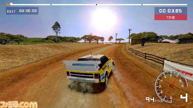 Snowy track in Old School Rally