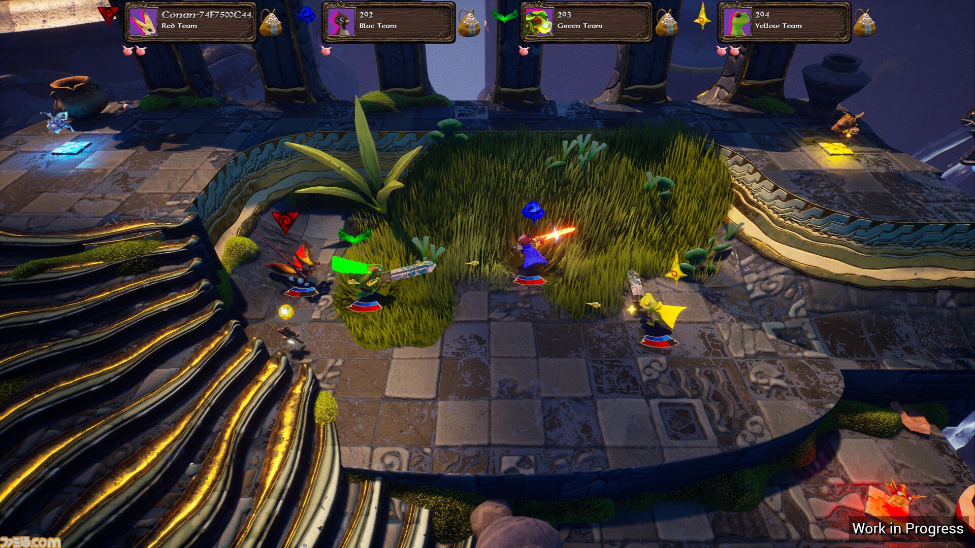 『Awaysis』物理演算を利用した大乱闘と冒険が楽しめるアクションRPG。最大4人での協力プレイにも対応。“BitSummit the 13th”にて試遊出展