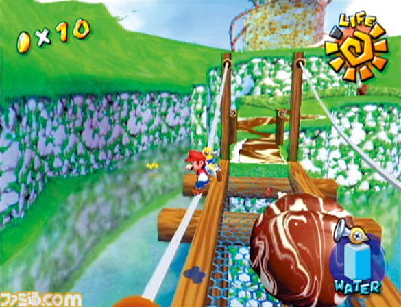 スーパーマリオサンシャイン』が発売された日。水を使ったポンプ