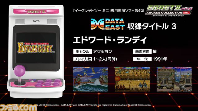 【イーグレットツー ミニ】『アーケードコレクションPART1』収録ソフトまとめ。『ザ・グレイト・ラグタイムショー』『エドワード・ランディ』『ウルフファング』『チェルノブ』など