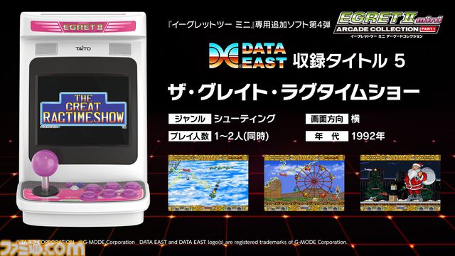 【イーグレットツー ミニ】『アーケードコレクションPART1』収録ソフトまとめ。『ザ・グレイト・ラグタイムショー』『エドワード・ランディ』『ウルフファング』『チェルノブ』など