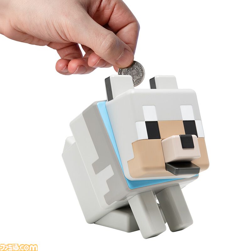 『マイクラ』光るウーパールーパーの目覚まし時計が8月上旬に発売。お金を守るオオカミの貯金箱も11月下旬より登場。ちょこんとした姿がかわいい
