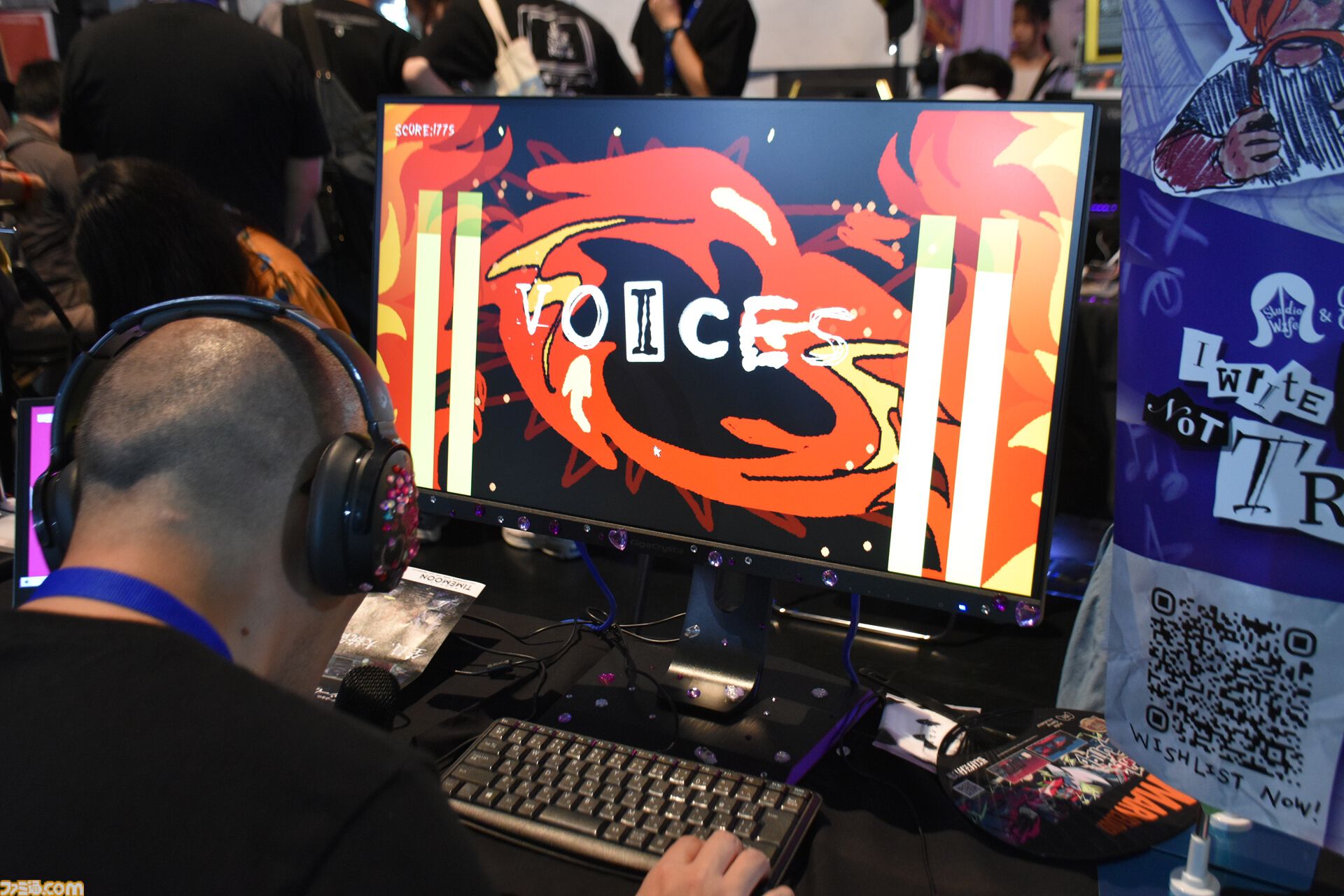 『I Write Games Not Tragedies』ビジュアルノベルとシャウト＆歌ありのリズムゲームが融合。人生の意味を探し求めるひとりの男の物語を描くアドベンチャー【BitSummit the 13th】