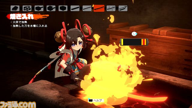 『トワと神樹の祈り子たち』10工程もの“本格刀づくり”に挑戦できる刀鍛冶システムが解禁。“水へし”や“火造り”をミニゲームで体感