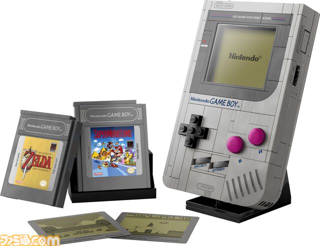 初代ゲームボーイを実物に近いスケールで再現した大人向けレゴが10月1日に発売。7月25日より予約開始、『ゼルダの伝説 夢をみる島』『スーパーマリオランド』も付属