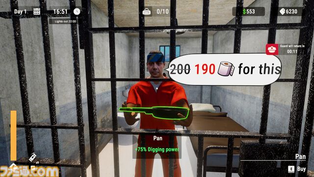 『Prison Escape Simulator: Dig Out』刑務所の床をスプーンでコツコツ掘って脱獄。獄中生活を快適にする牢内のアップグレードやギャンブルもできちゃう脱獄シミュレーターが登場