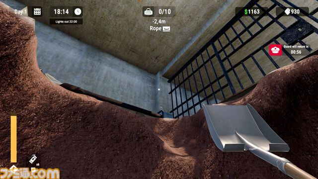『Prison Escape Simulator: Dig Out』刑務所の床をスプーンでコツコツ掘って脱獄。獄中生活を快適にする牢内のアップグレードやギャンブルもできちゃう脱獄シミュレーターが登場