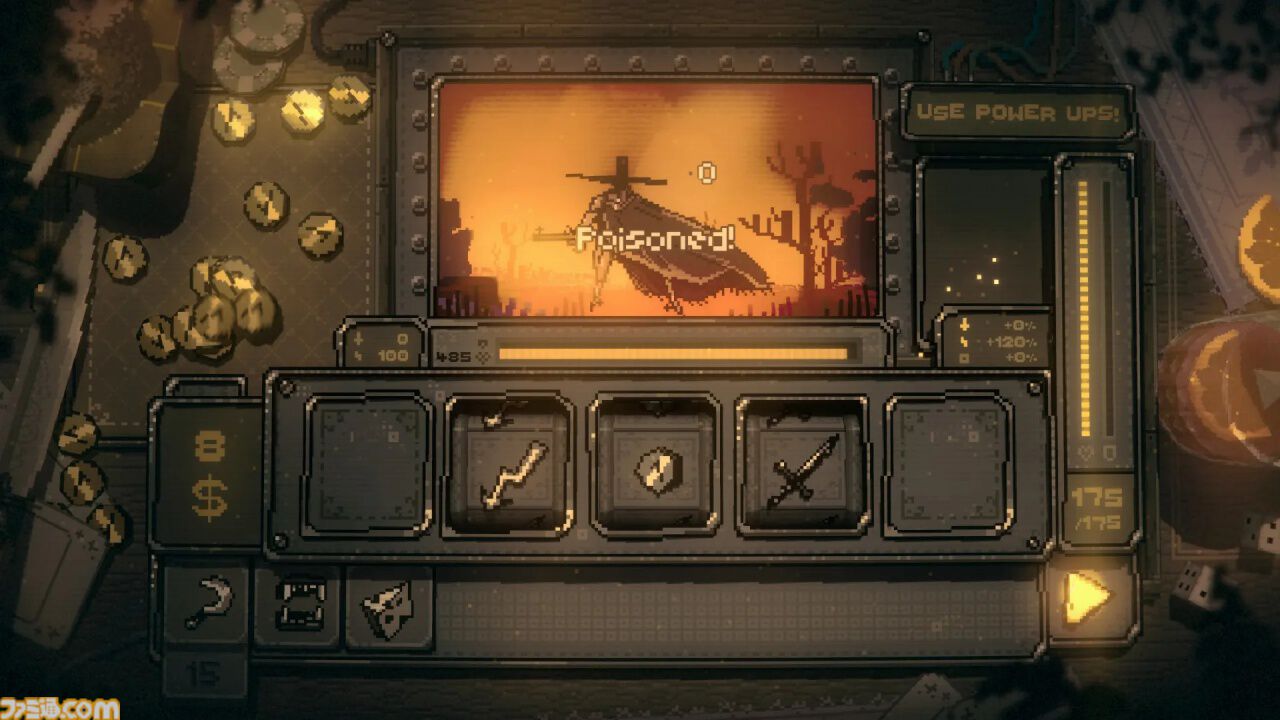 『SLOTS & DAGGERS』スロットの出目で戦うローグライトスロットゲームSteamページ公開。最強のスロット台を作り上げ、勘と目押しでモンスターを倒せ
