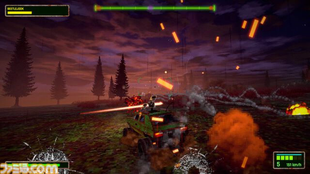 『FUMES』世紀末な荒野を爆走しつつ銃を撃ちまくる爽快感バツグンのカーコンバットアクションが7月28日にリリース。ドットなテイストのグラフィックもクセになるレトロ感