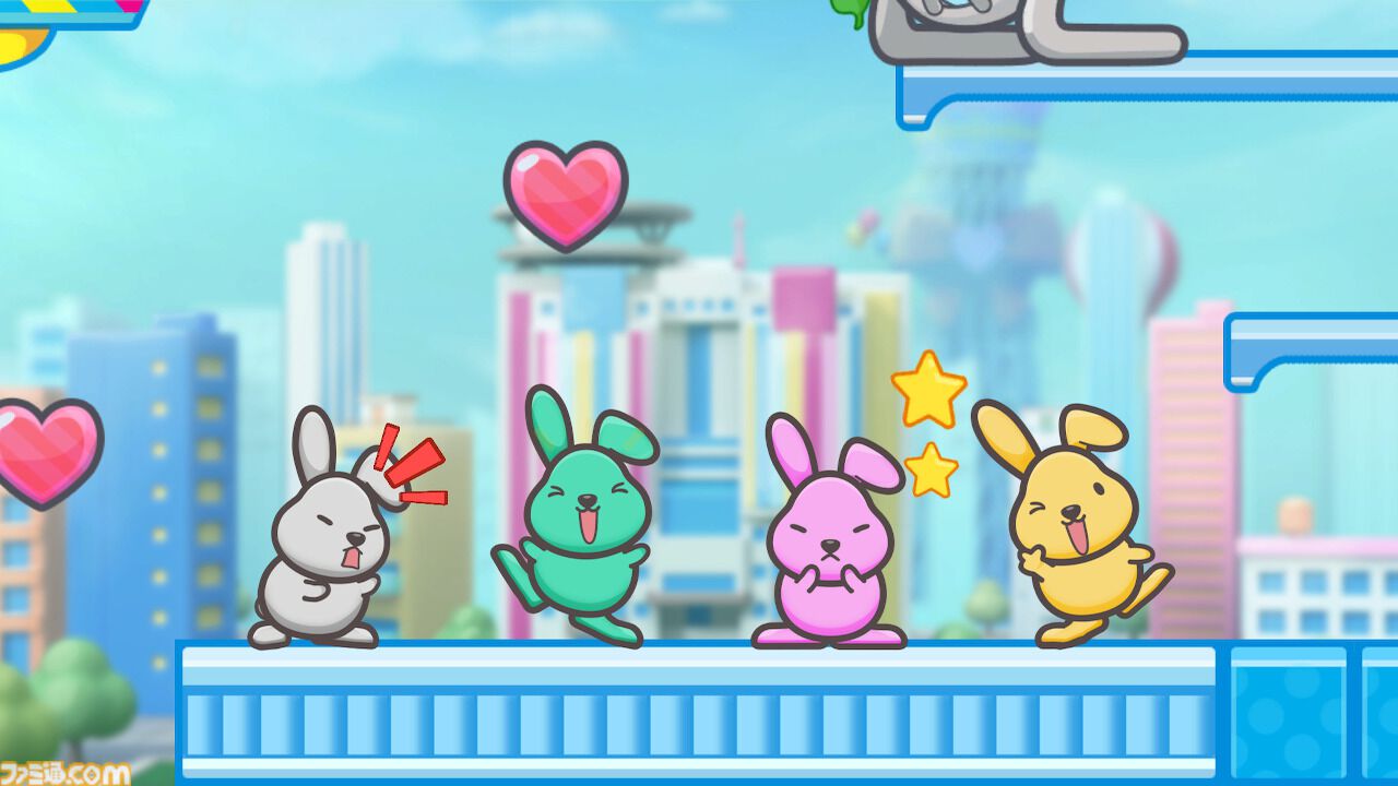 『ラッピーゲームス』TBSの朝番組“ラヴィット！”のマスコットがまさかのゲームに。ラッピーを操作してハートを集める対戦アクション