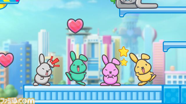 『ラッピーゲームス』TBSの朝番組“ラヴィット！”のマスコットがまさかのゲームに。ラッピーを操作してハートを集める対戦アクション