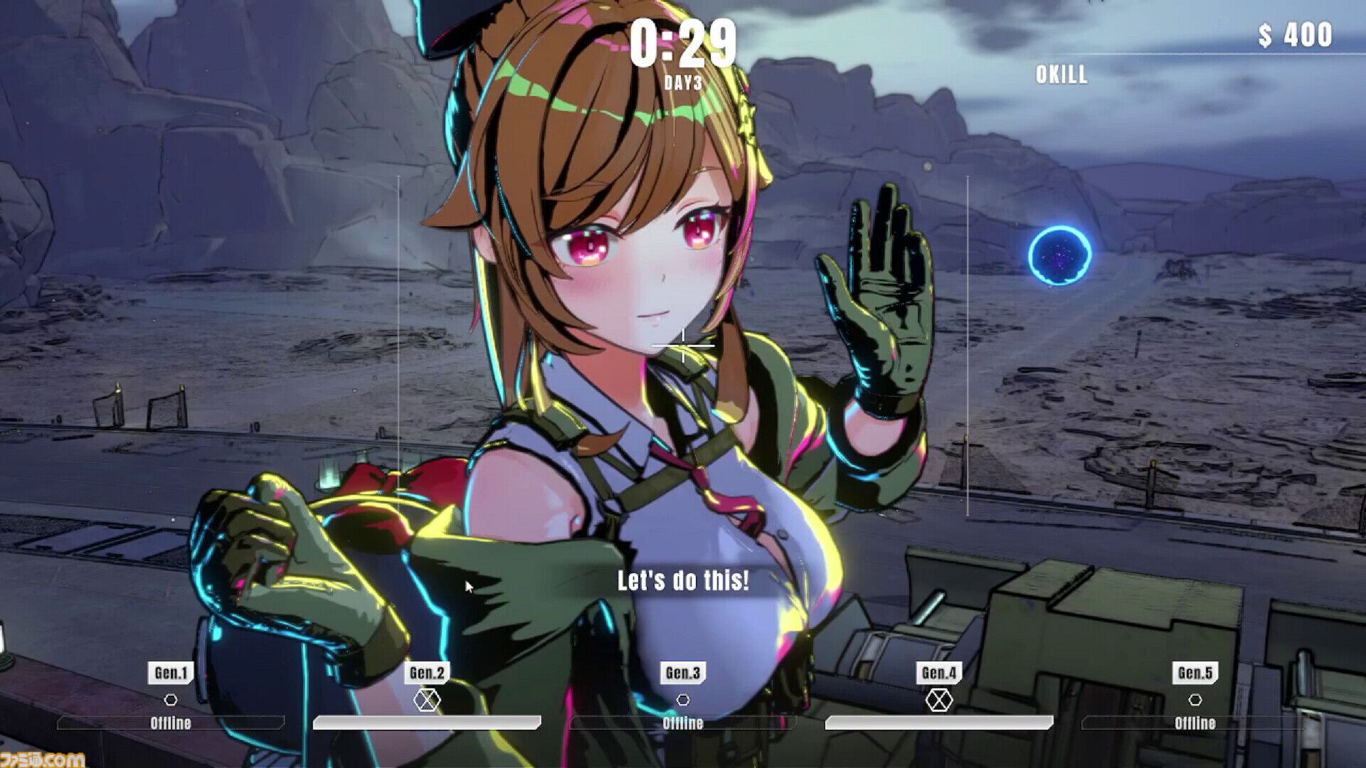 『タレットと少女』タレット乗り少女がエイリアンの大群を迎撃する防衛シューター、8月25日発売。ダメージを受けると衣服が破れるお色気要素も