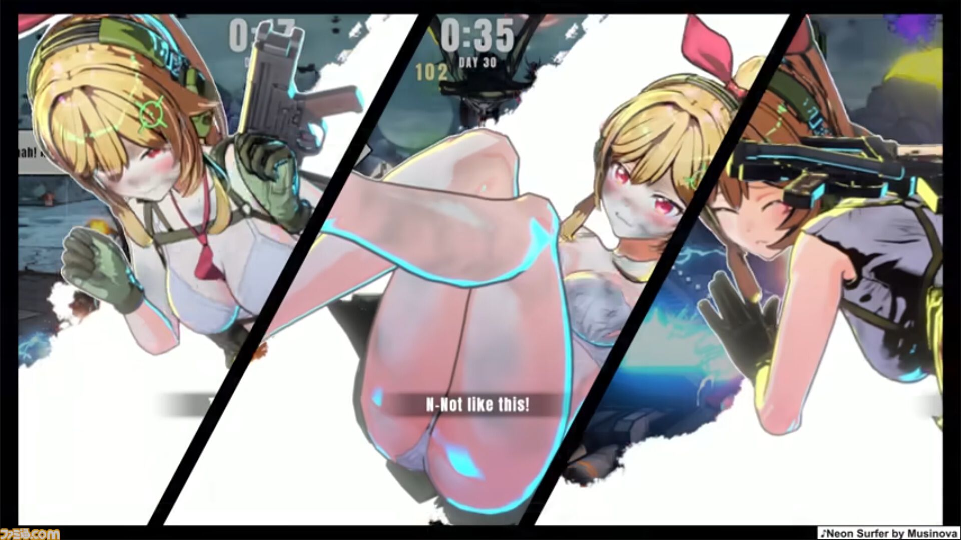 『タレットと少女』タレット乗り少女がエイリアンの大群を迎撃する防衛シューター、8月25日発売。ダメージを受けると衣服が破れるお色気要素も