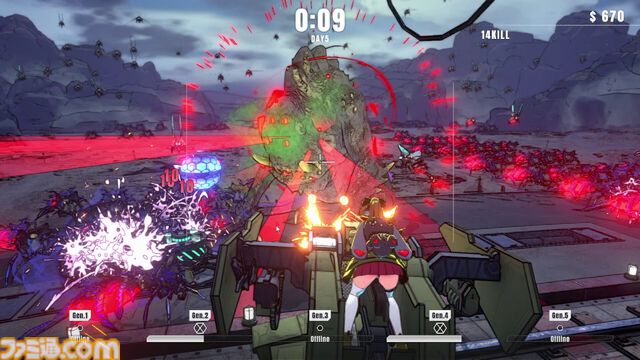 『タレットと少女』タレット乗り少女がエイリアンの大群を迎撃する防衛シューター、8月25日発売。ダメージを受けると衣服が破れるお色気要素も