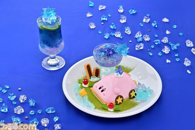 【カービィカフェ】『星のカービィ ディスカバリー』新メニュー登場。くるまほおばりケーキ“スターリーワールドVer.”が8月28日より提供開始