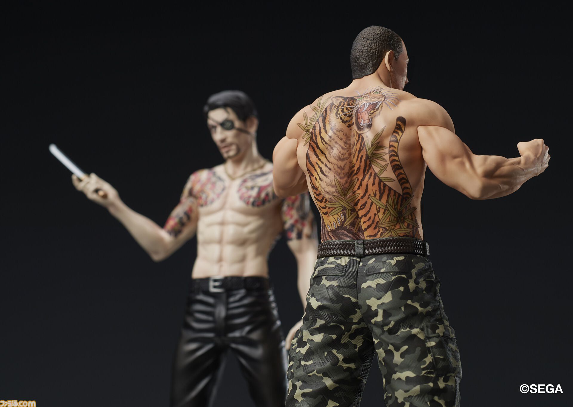 『龍が如く』冴島大河の刺青姿がスタチューフィギュアに。2026年1月に発売、本日（8/8）より予約開始。激昂した表情や虎と笹の刺青を再現