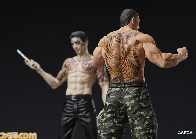 『龍が如く』冴島大河の刺青姿がスタチューフィギュアに。2026年1月に発売、本日（8/8）より予約開始。激昂した表情や虎と笹の刺青を再現
