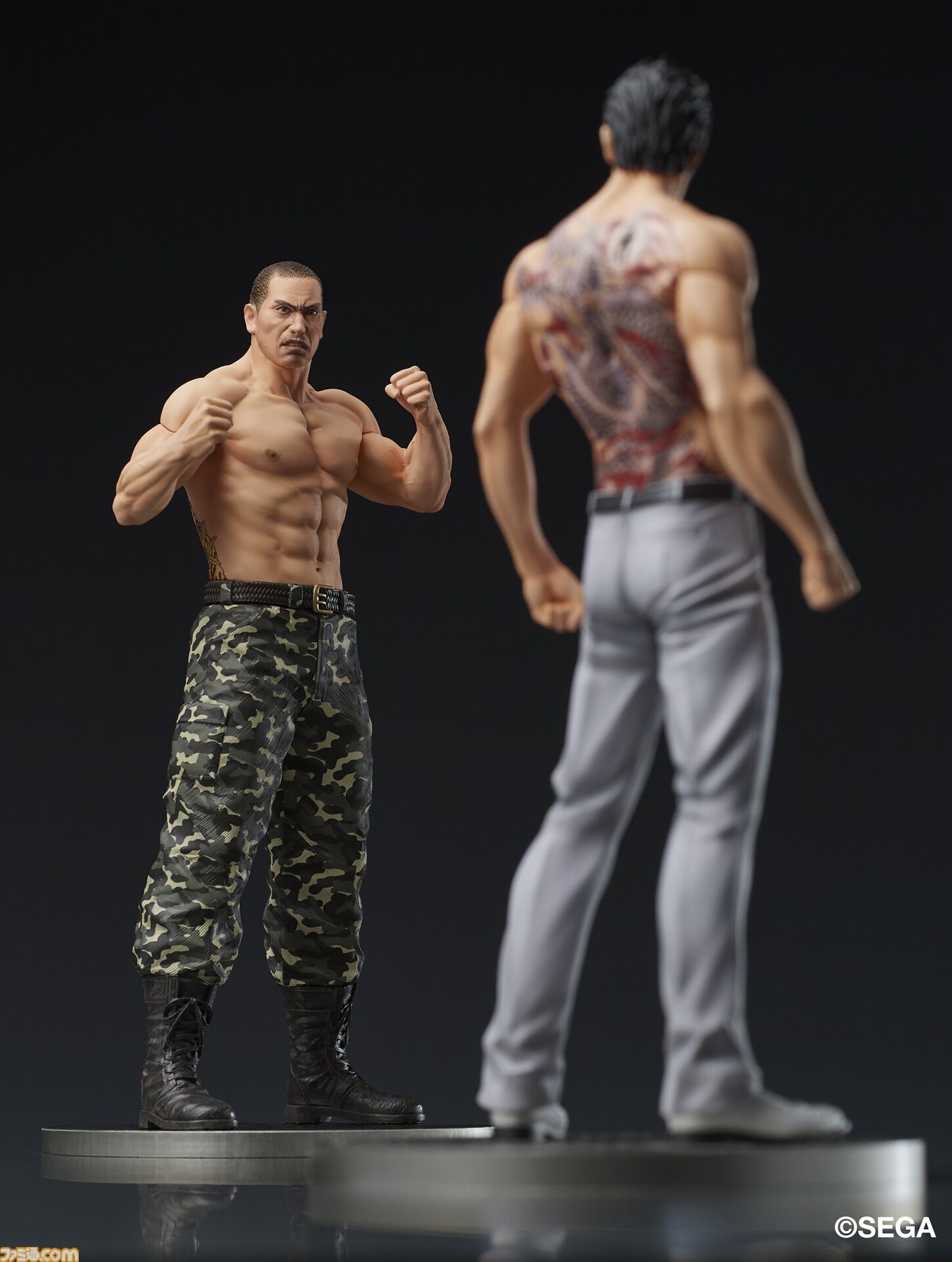 『龍が如く』冴島大河の刺青姿がスタチューフィギュアに。2026年1月に発売、本日（8/8）より予約開始。激昂した表情や虎と笹の刺青を再現