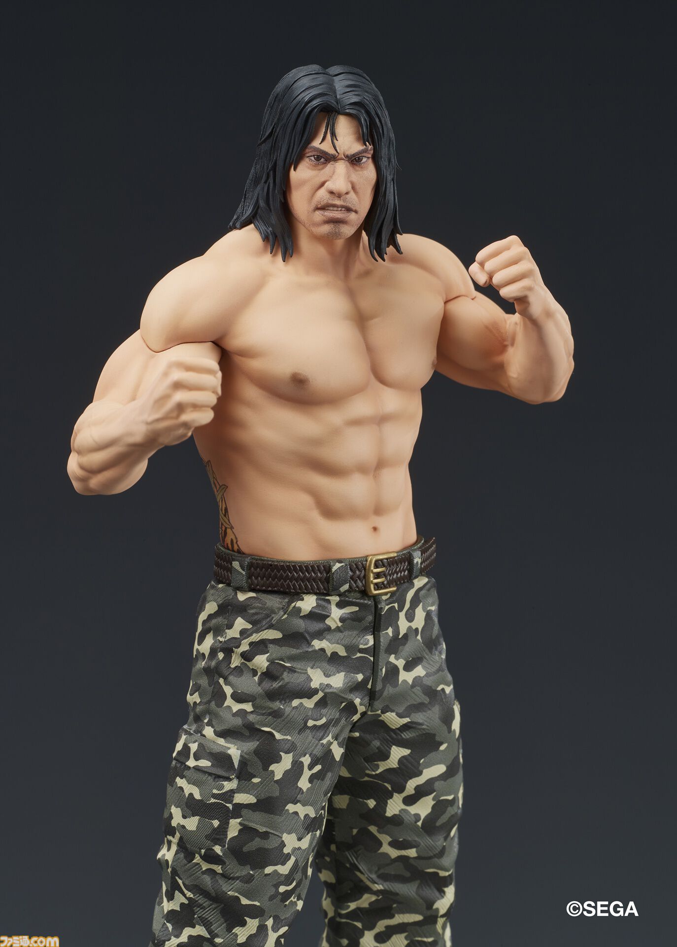 『龍が如く』冴島大河の刺青姿がスタチューフィギュアに。2026年1月に発売、本日（8/8）より予約開始。激昂した表情や虎と笹の刺青を再現