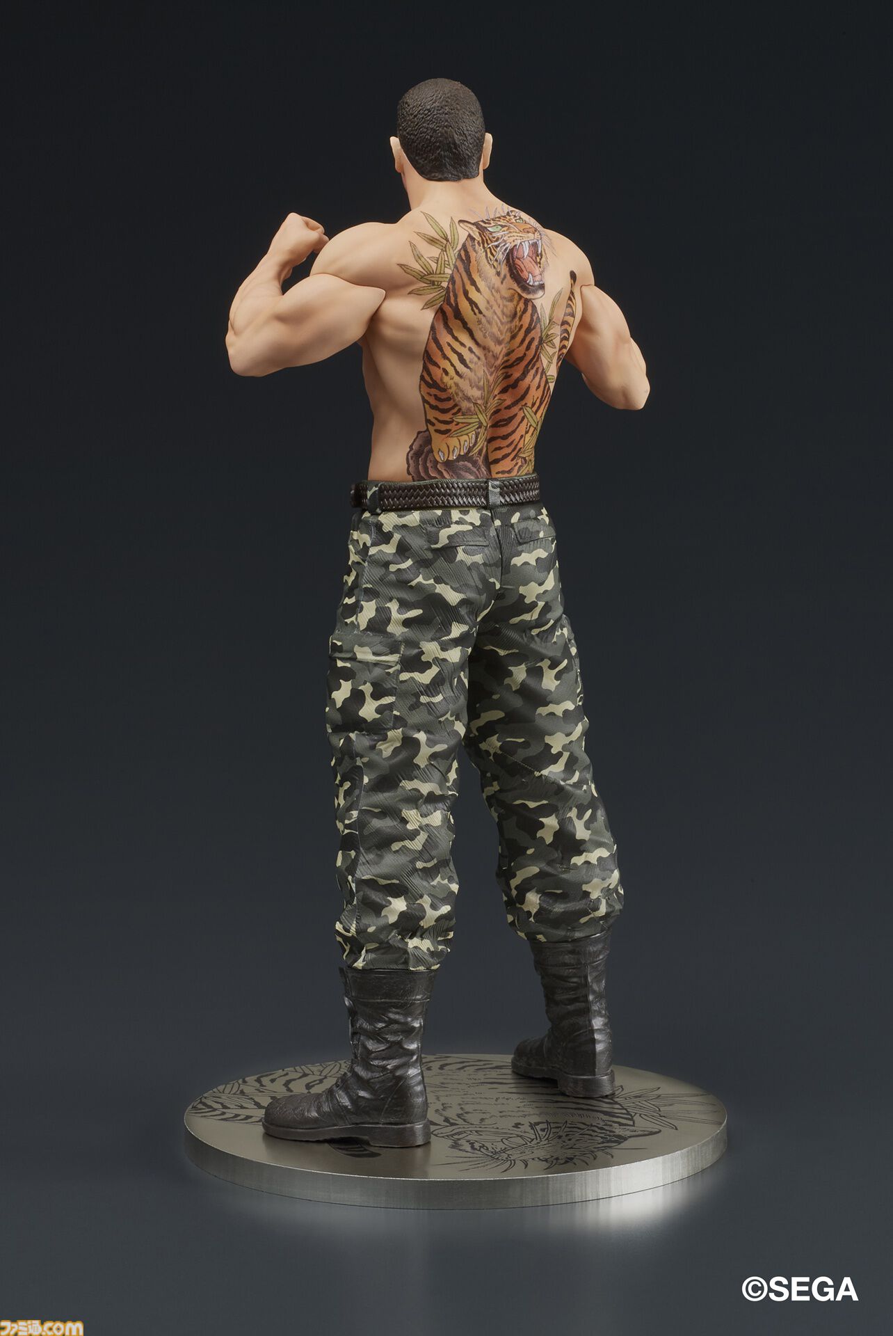 『龍が如く』冴島大河の刺青姿がスタチューフィギュアに。2026年1月に発売、本日（8/8）より予約開始。激昂した表情や虎と笹の刺青を再現
