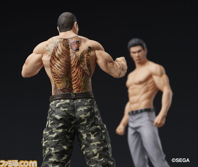『龍が如く』冴島大河の刺青姿がスタチューフィギュアに。2026年1月に発売、本日（8/8）より予約開始。激昂した表情や虎と笹の刺青を再現