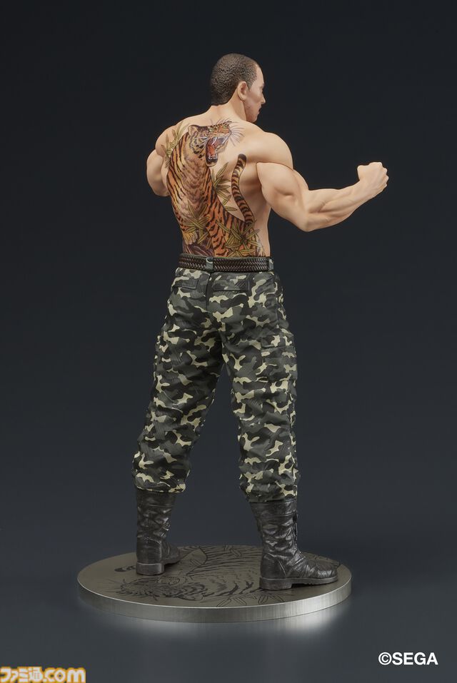 『龍が如く』冴島大河の刺青姿がスタチューフィギュアに。2026年1月に発売、本日（8/8）より予約開始。激昂した表情や虎と笹の刺青を再現