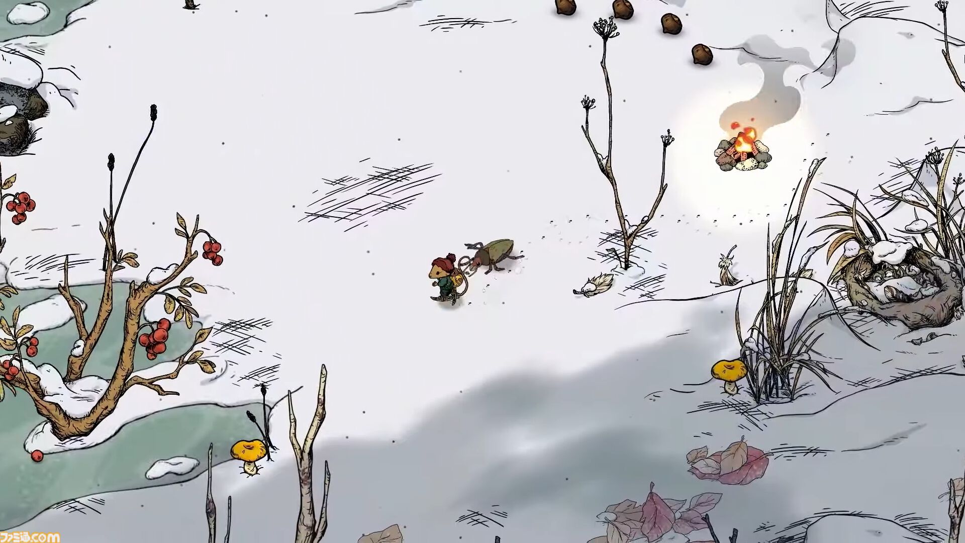 『Winter Burrow』が今冬配信開始予定。故郷をなくしたネズミが極寒の冬を生き抜くサバイバルクラフトゲーム【インディーワールド】
