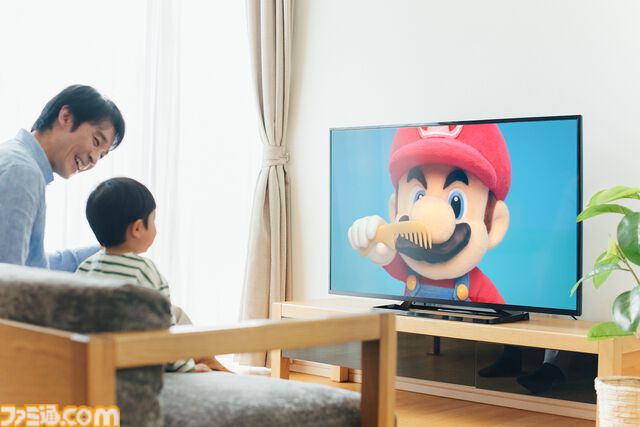 『マリオ』子ども向け新シリーズ“マイマリオ”発表。『マリオ64』タイトル画面風の顔引っ張りえほんやアプリが登場。つみきはamiiboにも