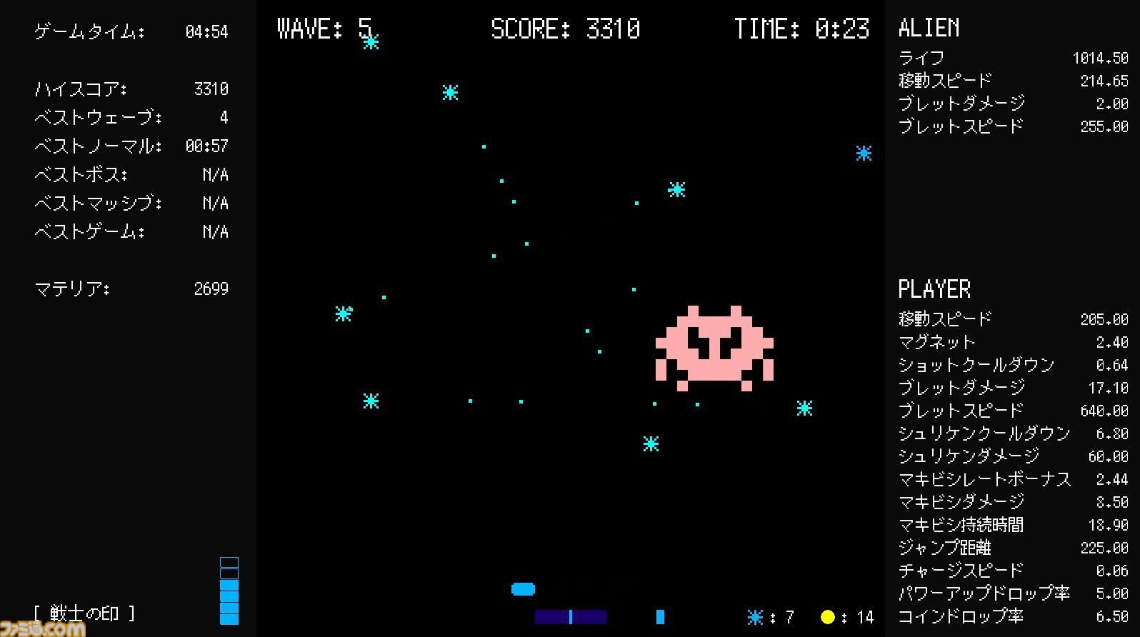 『ZENVADER（ゼンベーダー）』配信開始。禅（ゼン）の境地に至るローグライト弾幕インベーダーゲーム。『ホロウナイト』などを日本語化したゲーム翻訳者が開発
