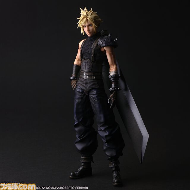 『FF7 リバース』クラウド・ストライフが“PLAY ARTS真”になって登場。自由度の高いポーズがつけられるアクションフィギュア。バスターソードにはめ込めるマテリアも付属