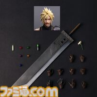 『FF7 リバース』クラウド・ストライフが“PLAY ARTS真”になって登場。自由度の高いポーズがつけられるアクションフィギュア。バスターソードにはめ込めるマテリアも付属