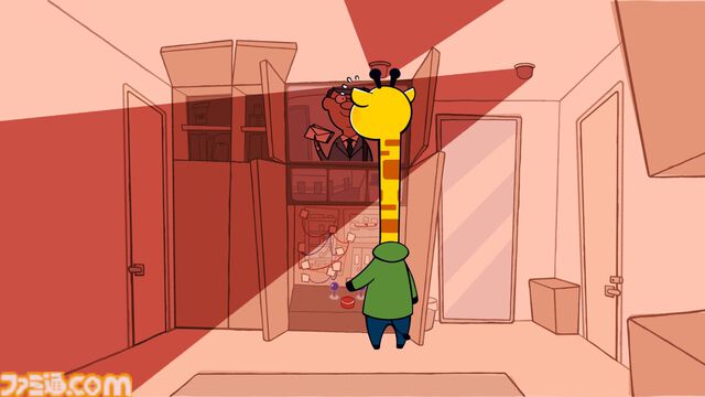 『コミュ障キリンの一週間』体験版が日本語対応。話しかけられると頭が爆発（物理）するキリンを操作して誰とも会話することなく1週間を過ごせるか？