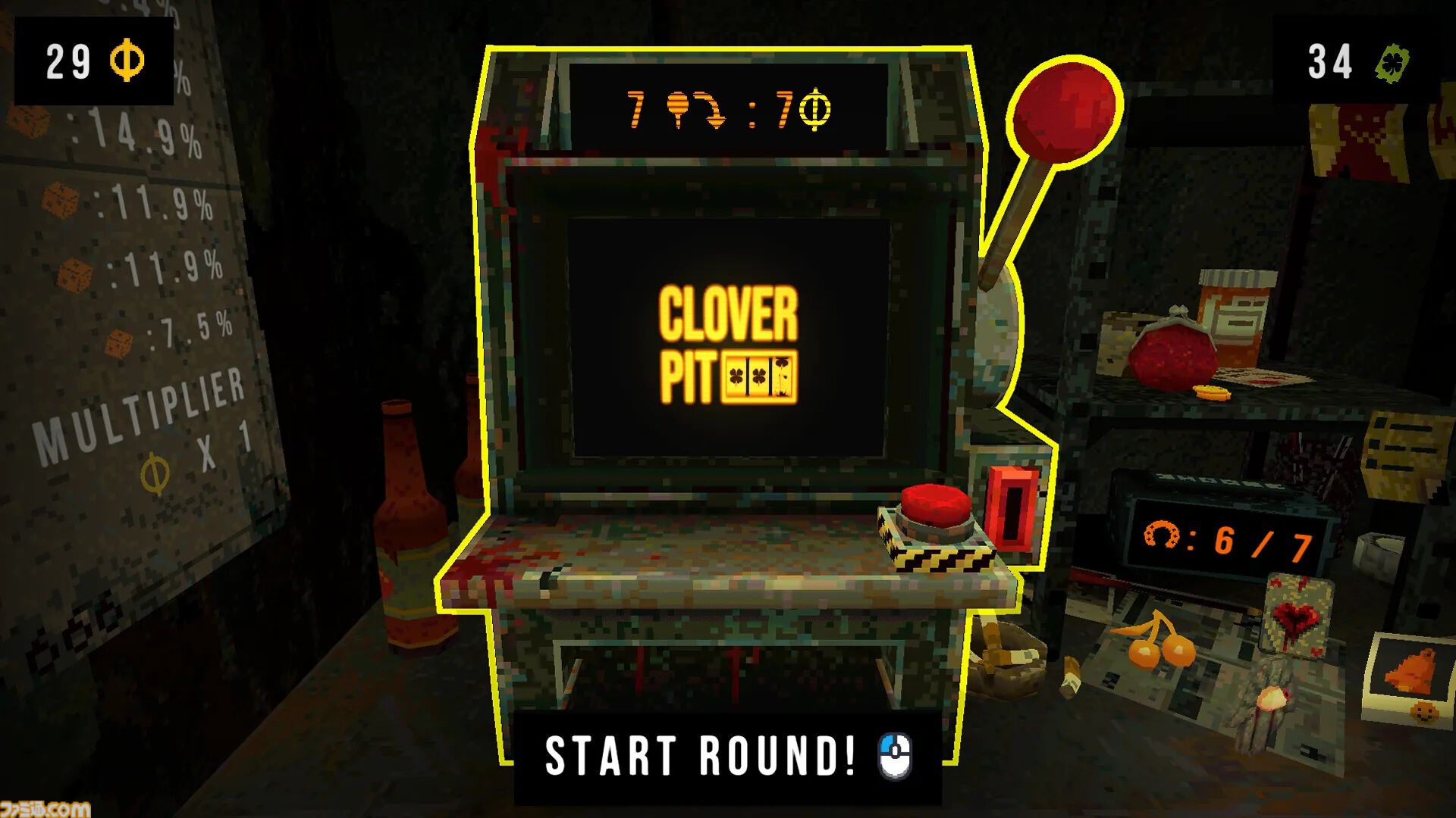 『CloverPit』生き残るためにルールを捻じ曲げ、大当たりを引き続けろ。高い中毒性でウィッシュリストランキング上位入りのローグライトスロット、9/3にリリース