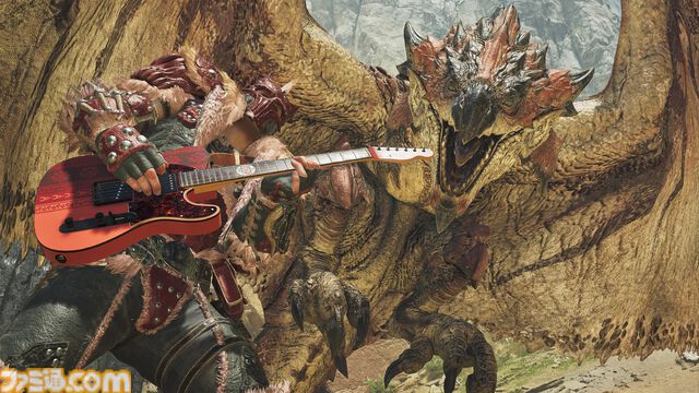 『モンハンワイルズ』ギターを演奏出来るイカしたジェスチャーが登場。8月27日より配信の新イベクエで入手可能。リオレウスの狩猟