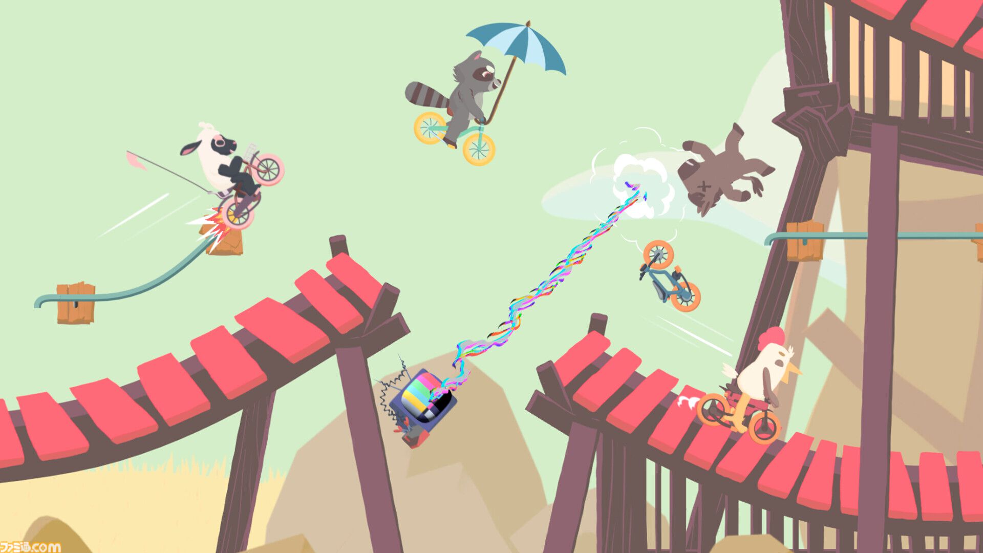 『Ultimate Sheep Raccoon』8人マルチが体験可能な期間限定デモが8月15日～18日に配信。新キャラのワニや新ブロックなど、前回のデモから追加要素も盛り沢山