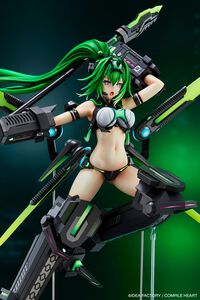 『新次元ゲイム ネプテューヌVII』ネクストグリーンの1/7フィギュアが登場。しなやかで洗練されたフォルムを再現。背部・腕・足の各ユニットはキャストオフ可