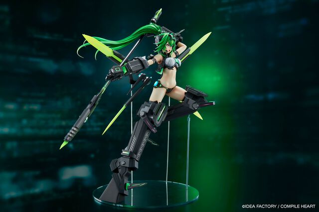 『新次元ゲイム ネプテューヌVII』ネクストグリーンの1/7フィギュアが登場。しなやかで洗練されたフォルムを再現。背部・腕・足の各ユニットはキャストオフ可