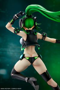 『新次元ゲイム ネプテューヌVII』ネクストグリーンの1/7フィギュアが登場。しなやかで洗練されたフォルムを再現。背部・腕・足の各ユニットはキャストオフ可