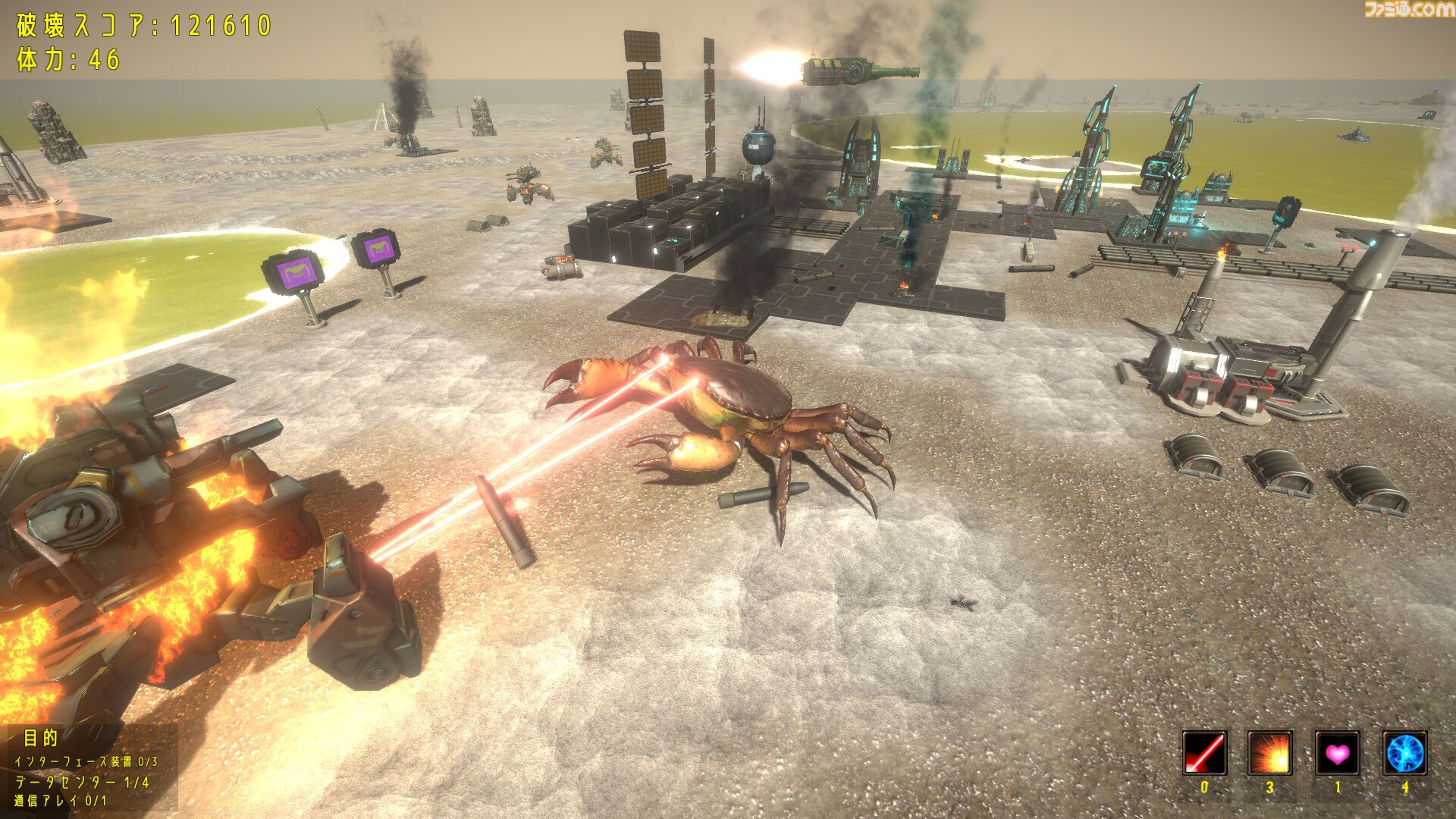 『The Giant Crab in Space』巨大ガニ3DアクションSteamで配信。宇宙で敵艦隊を蹂躙する怪獣映画さながらの爽快バトル